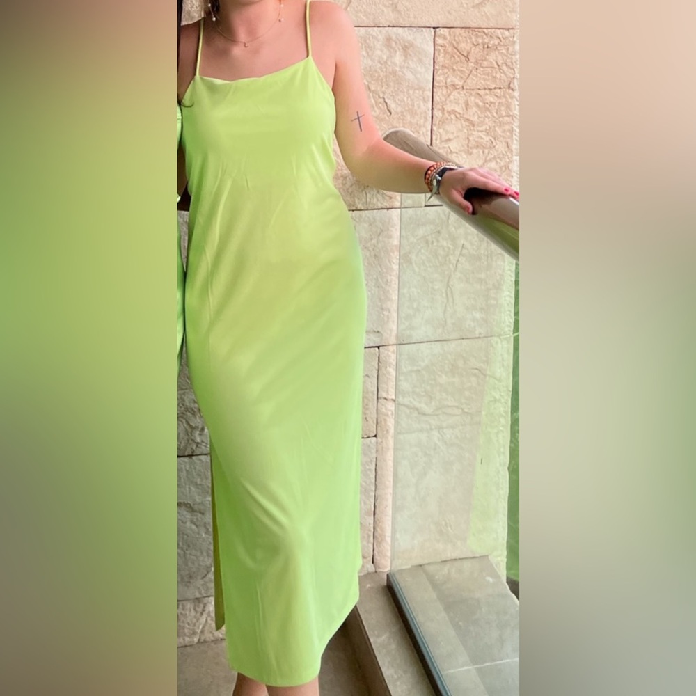 Vibrant Lime Green Dress